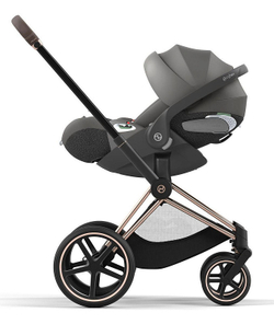 Коляска 3 в 1 Cybex Priam IV Rosegold complete и автокресло Cloud T i-Size Mirage Grey Cozy Beige