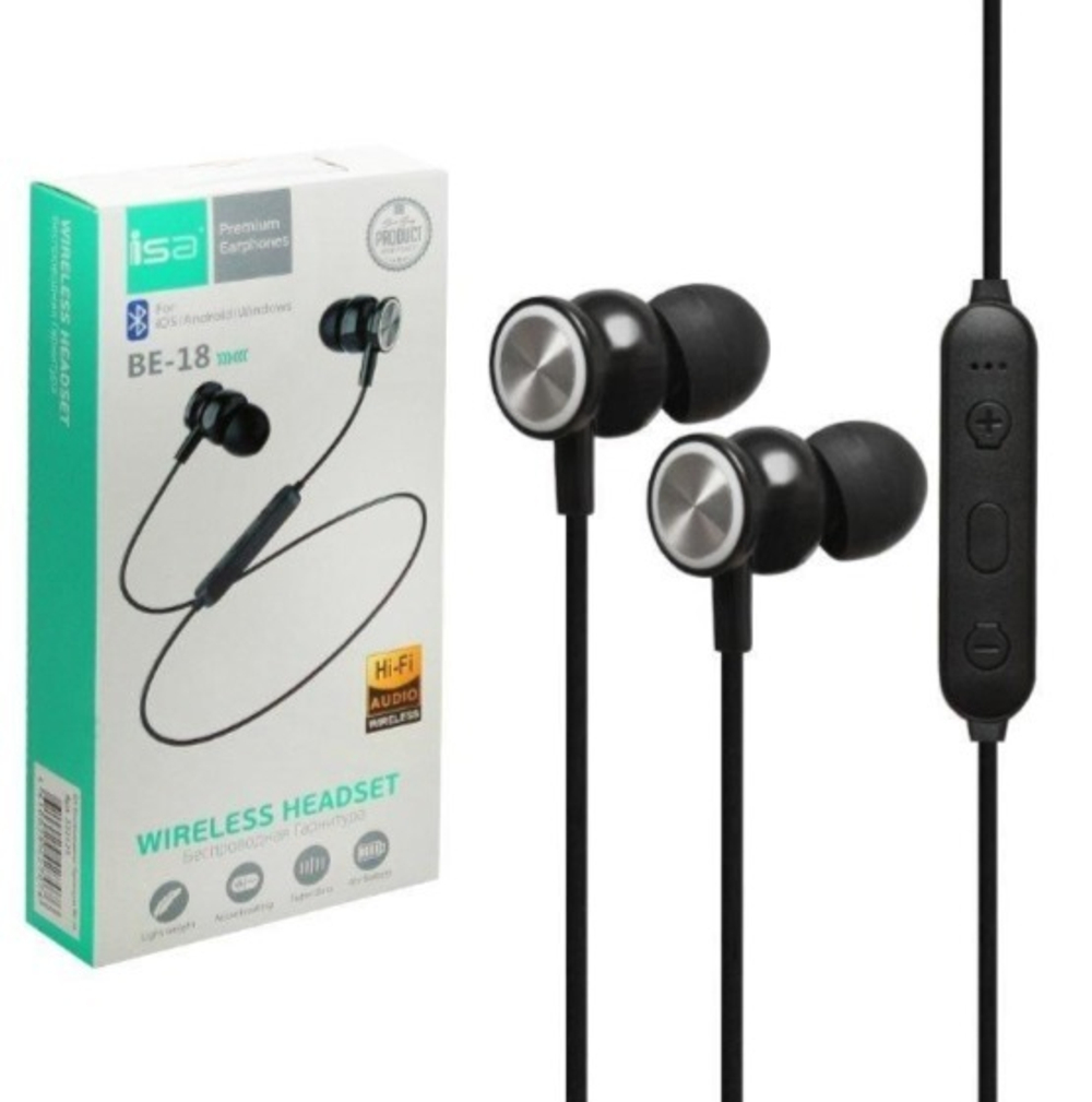 Спортивные наушники Bluetooth BE-18 (черный)