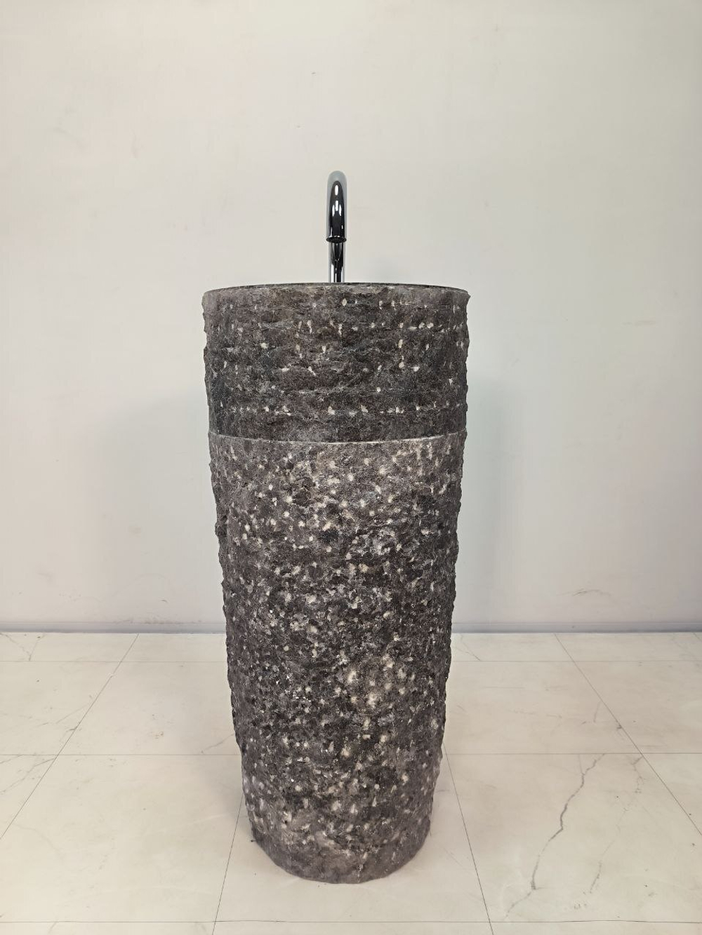 Раковина напольная из мрамора Pedestal Grey Marmo MN-65925 40х40х90 из натурального камня