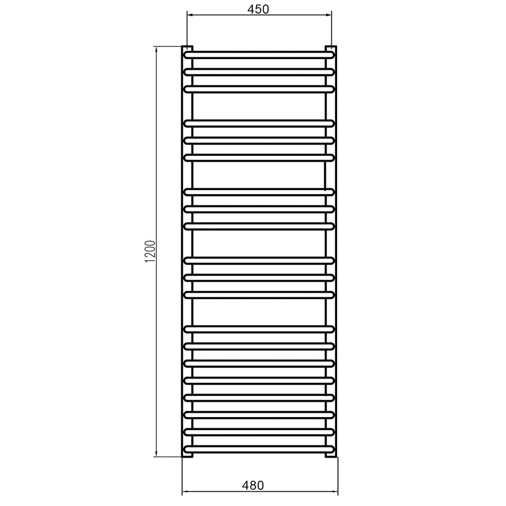 Полотенцесушитель ГРОТА FORTE 48/120(-)