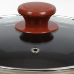 Кастрюля сталь, эмал, 1.5 л, с крыш, крышка стекло, с декором, кругл, Керчь, Сомелье, 61904-082/4.02