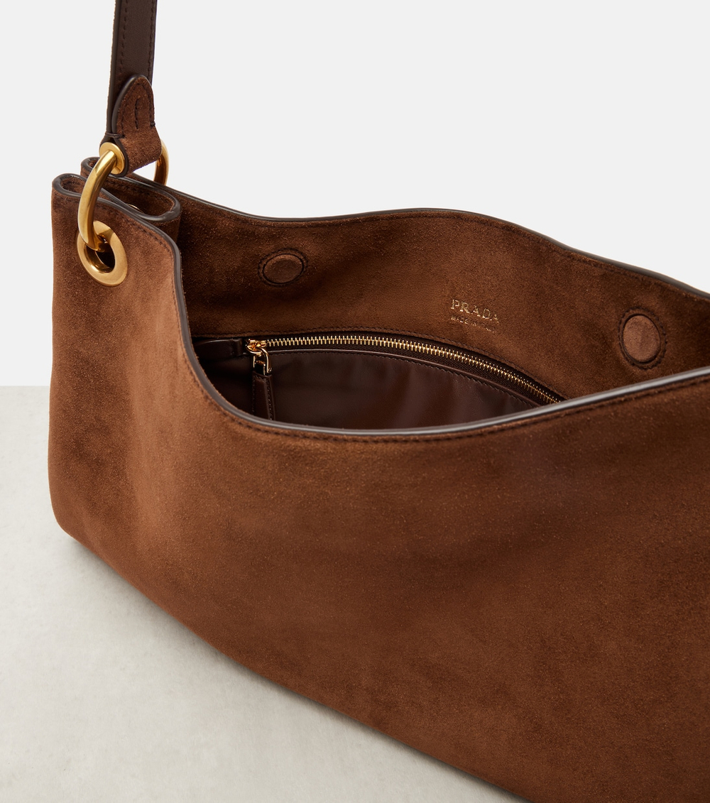 Сумка Prada Etude Large Suede Shoulder "Cocoa Brown"