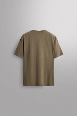 ZARA ФУТБОЛКА С ГРАФИЧЕСКИМ ПРИНТОМ, ПЕСОЧНЫЙ