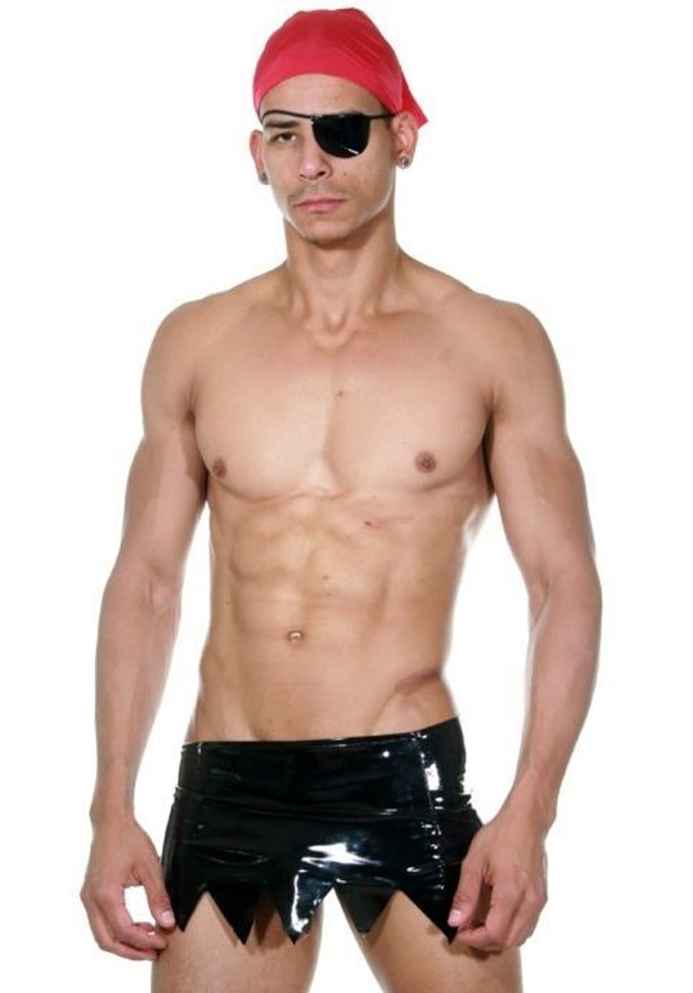 Эротический костюм пирата (Размер: L-XL) (Цвет: черный с красным)