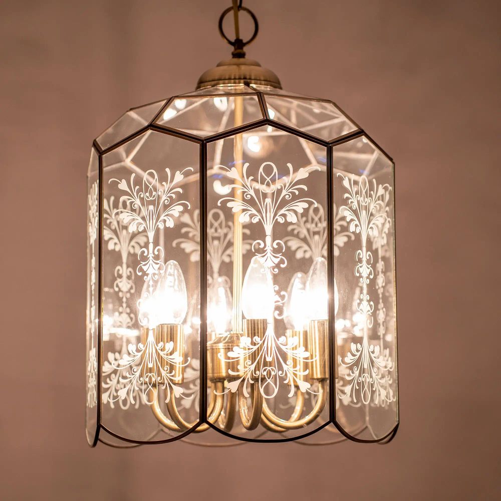 Citilux Витра-2 CL442260 Люстра подвесная витражная Бронза