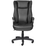 Кресло руководителя Olss "Адмирал", кожзам, черный, механизм качания