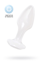 Белая акриловая анальная втулка - 9,5 см. (Цвет: белый)