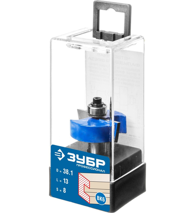 ЗУБР 38.1 x 13 мм, хвостовик 12 мм, фреза фальцевая, Профессионал (28758-38.1)