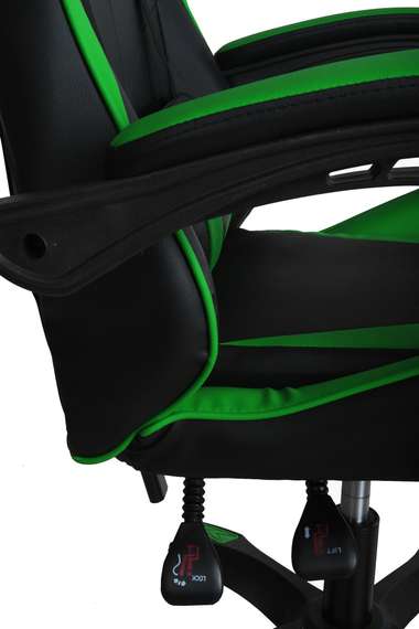 Кресло игровое Gramber Е07 Экокожа черная/Экокожа зеленая