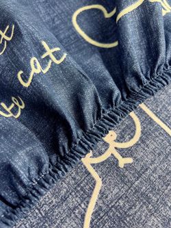 Постельное белье поплин Сказка "Котики Грей" евро Наволочка 50х70 см 2 шт Простынь на резинке 180x200 см Пододеяльник 200x215 см