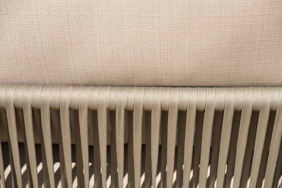 "Форли" лаунж-зона 4-местная плетеная из роупа (веревки), каркас алюминиевый светло-серый, роуп серо-коричневый