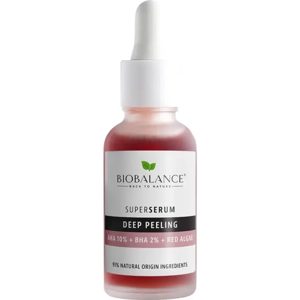 BioBalance SuperSerum Deep Peeling AHA 10%+BHA 2% + Red Algae Сыворотка для лица