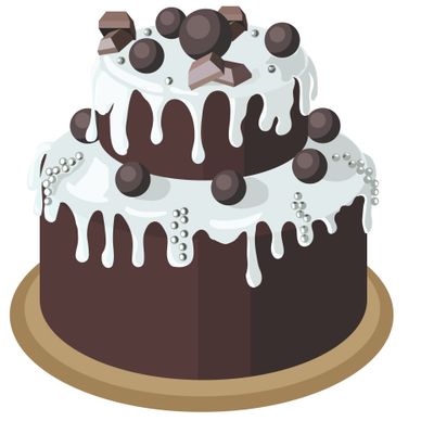 шоколадный торт на белом фоне