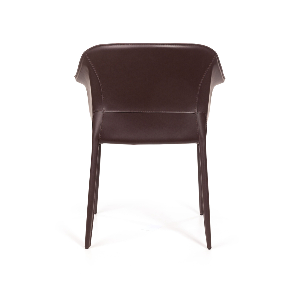 Стул  с подлокотниками GIO, кожа коричневый