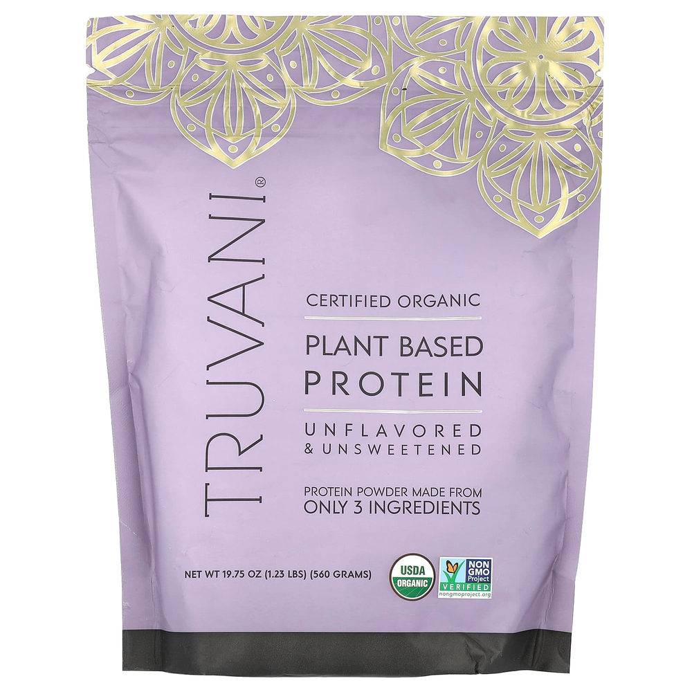 Truvani, Растительный протеин, без добавок, 560 г (1,23 фунта)