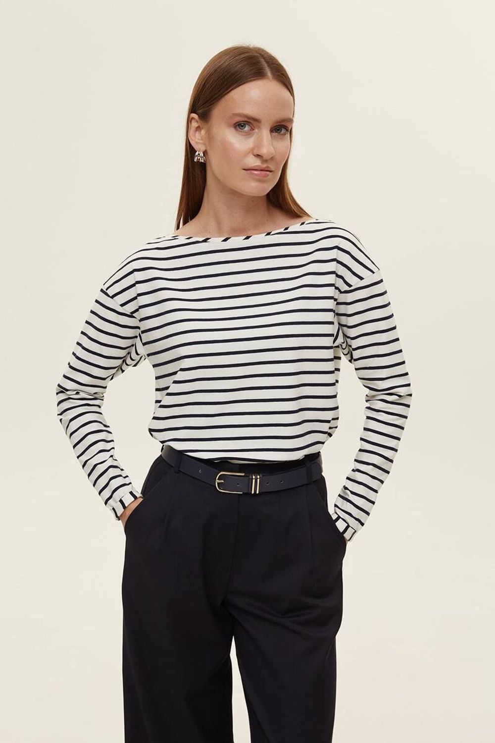 Тельняшка ЛОДОЧКА синяя полоска