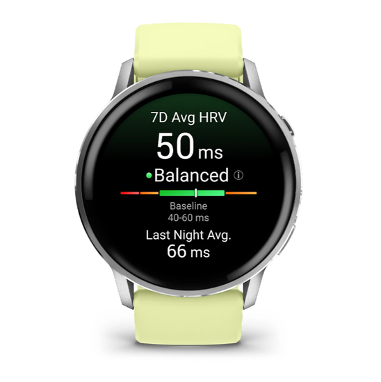 Умные часы Garmin Venu 4 - 45мм Silver with Citron Silicone band