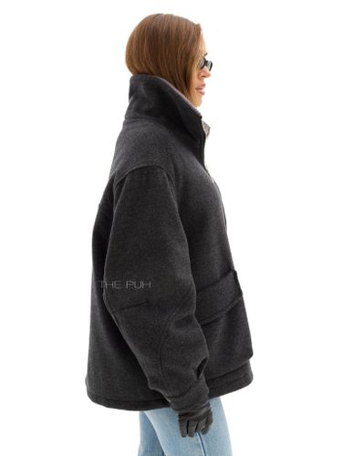 Графитовая куртка с накладными карманами