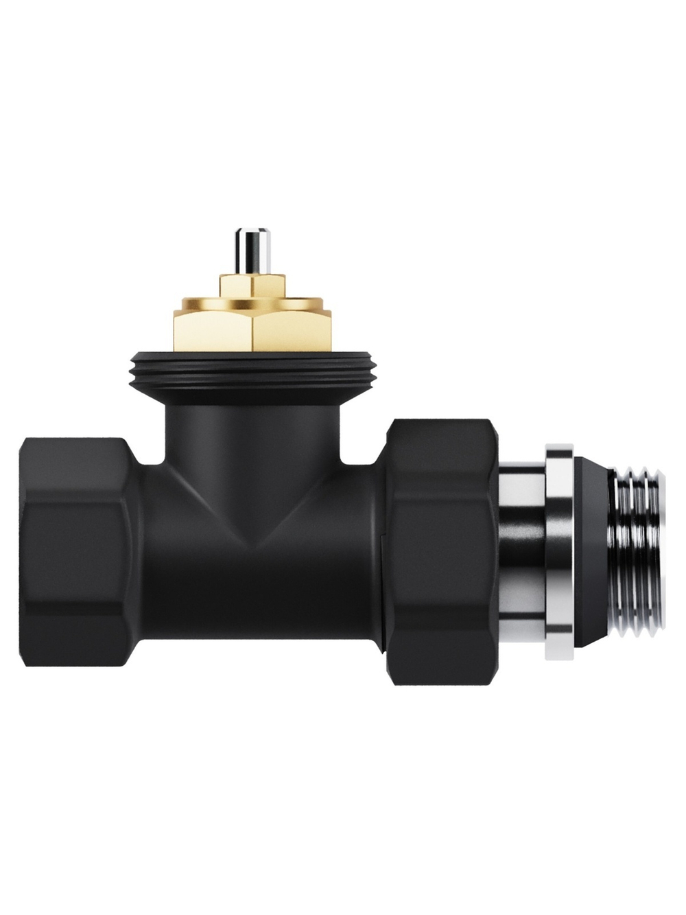 Набор термостатический прямой Royal Thermo Design 1/2"М30х1,5 (Черный)