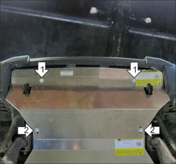 Защита Радиатора. 2 мм, Сталь. для Mitsubishi Pajero IV 2012-2020, Motodor.71304