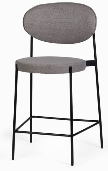 Полубарный стул Arbol черный металлический каркас, мягкое сиденье и спинка