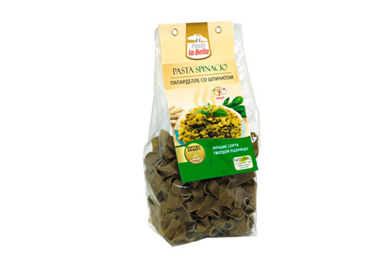 Макароны папарделле со Шпинатом Pasta la Bella, 250г