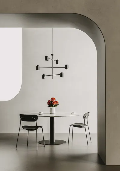 Подвесной светильник Pipe 6L, 84х64 см, черный