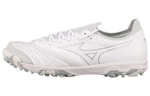 Mizuno Morelia Neo round head lace-up TF (glue broken nails) shock absorption, non-slip and wear-resistant football shoes men's white