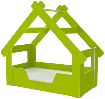 Кровать односпальная КарИВи Домик Кариви 2 Лайм