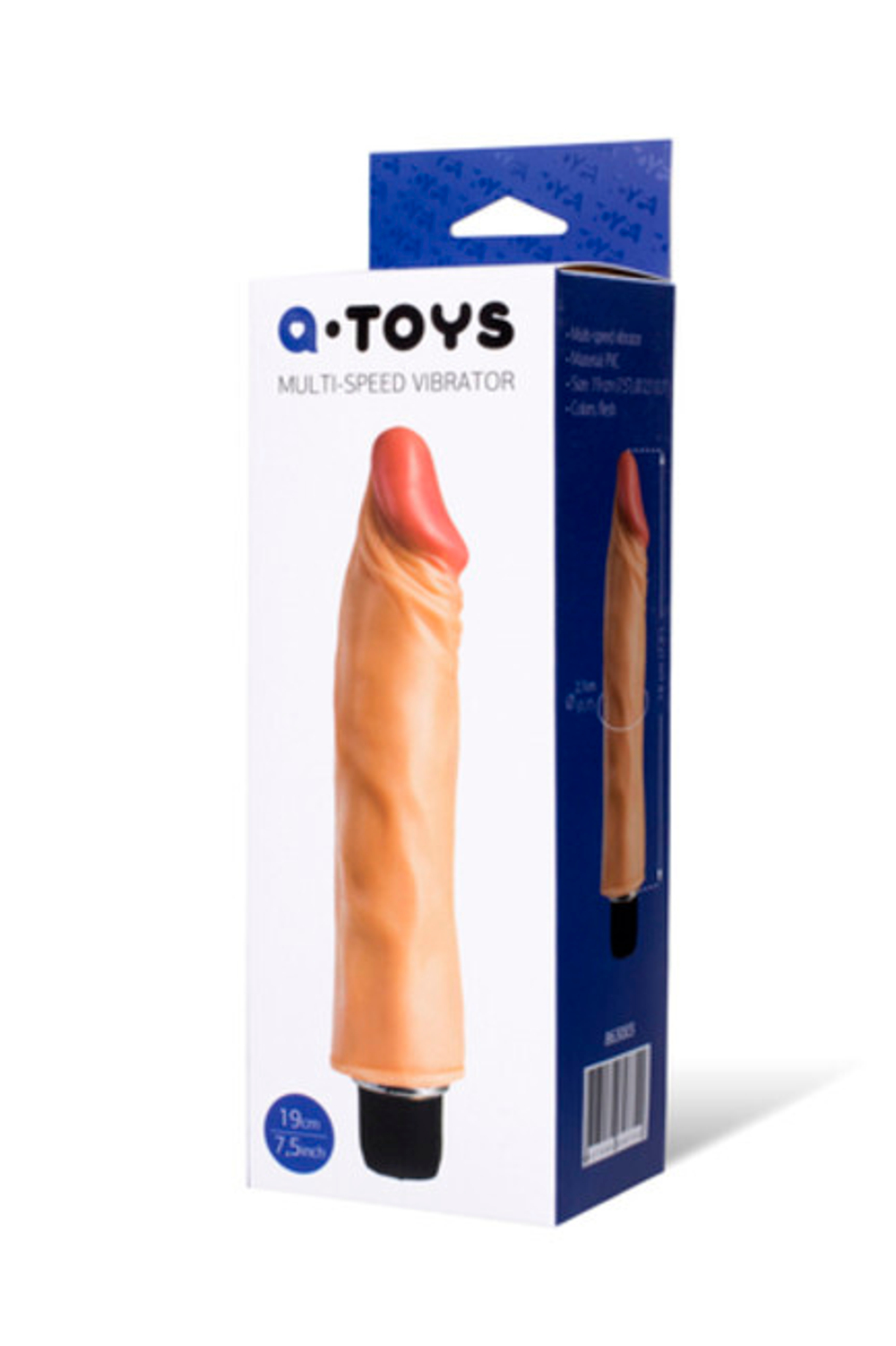 Реалистичный вибратор A-Toys (18,5 см) (Цвет: телесный)