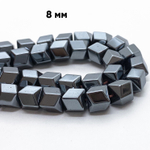 Гематит (имитация), размер около 7,8*7,6 мм, цена за 12 шт (1/4 нити)