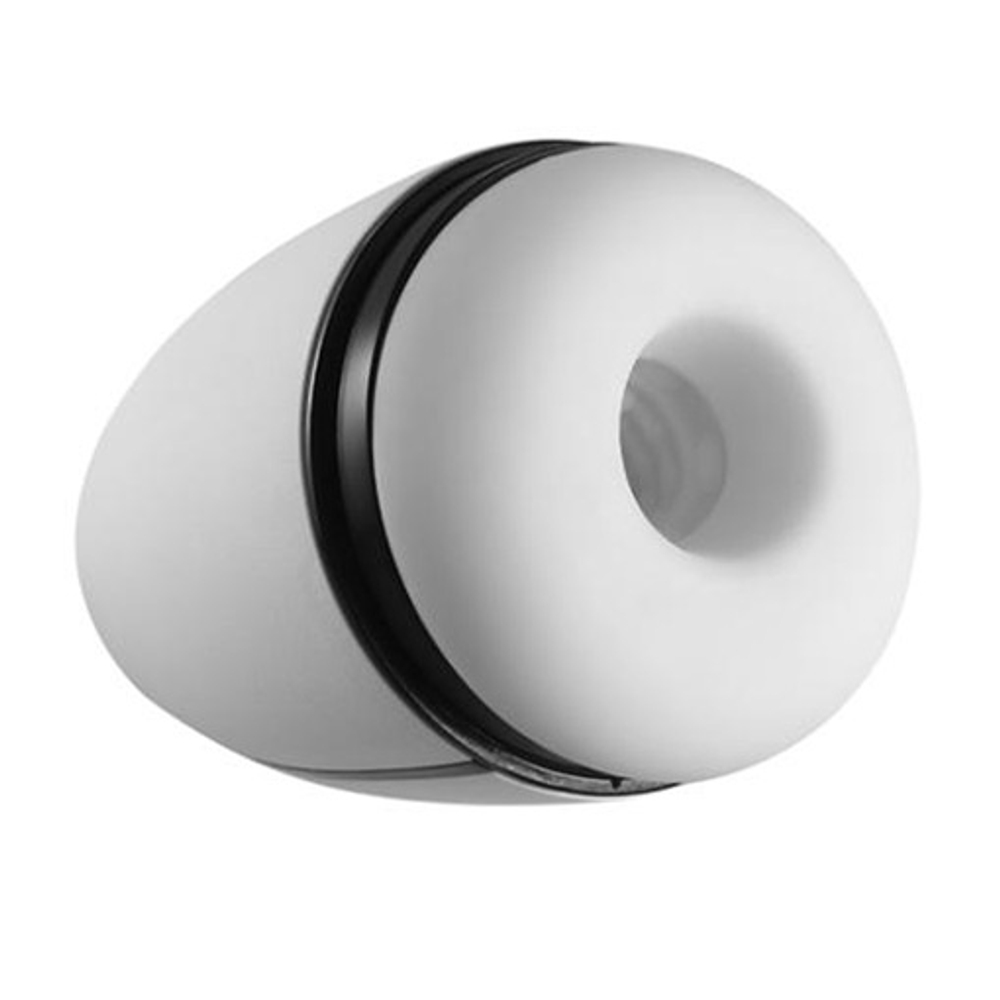 Белый вибромастурбатор с имитацией орального секса Amovibe Good Night Squeezing, Sucking & Vibrating Masturbator