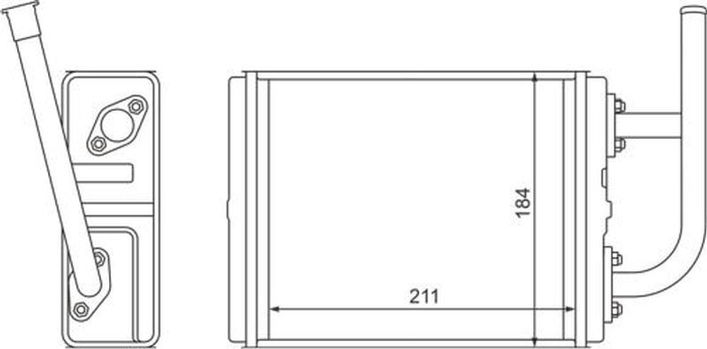 Радиатор отопителя трехрядный медный Нива 4х4 (2121-21214) (ШААЗ)