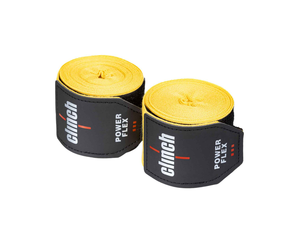 Бинты боксерские Clinch Boxing Hand Wrap Power Flex желтые C239