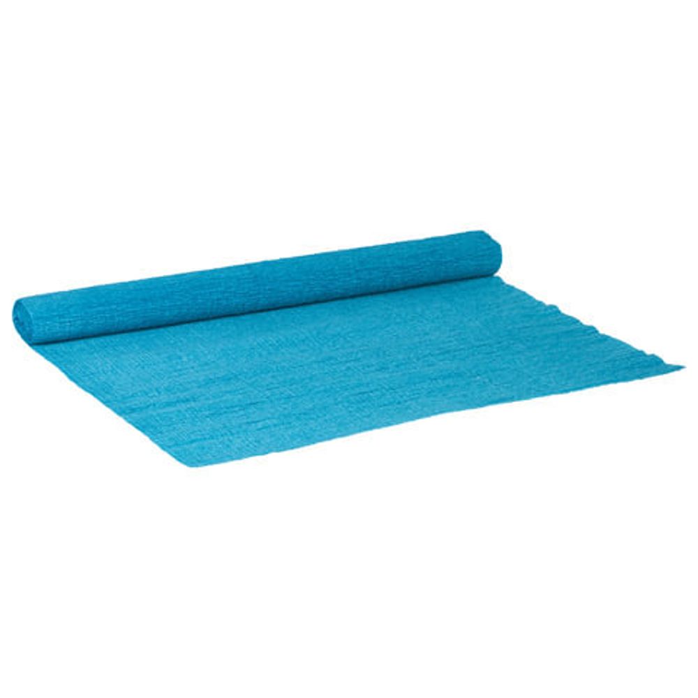 Бумага гофрированная (креповая) ДЛЯ ФЛОРИСТИКИ, 110 г/м2, ГОЛУБАЯ, 50х250 см, ОСТРОВ СОКРОВИЩ, 129147