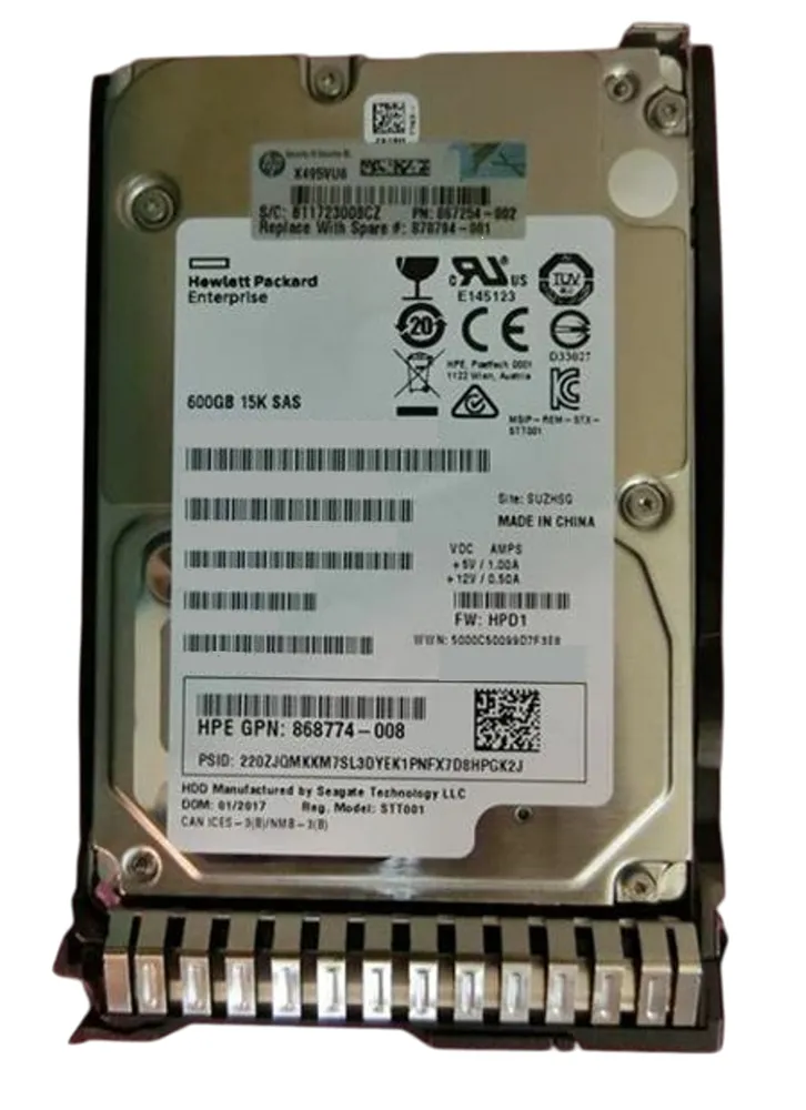 Жесткий диск HP 600GB 12G 15K RPM SFF 2.5" SAS SC EH000600JWHPN