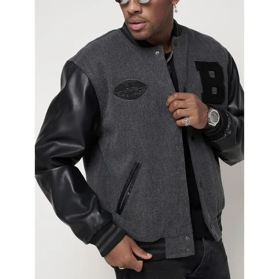 Бомбер мужской, цвет серый, размер 48