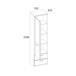DOORSET, Шкаф 1D2S. Цвет ДУБ НАВАРРА