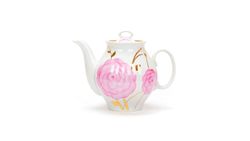 Чайник фарф завар 1000мл Белый лебедь Весенний с113/7209 (1,10)