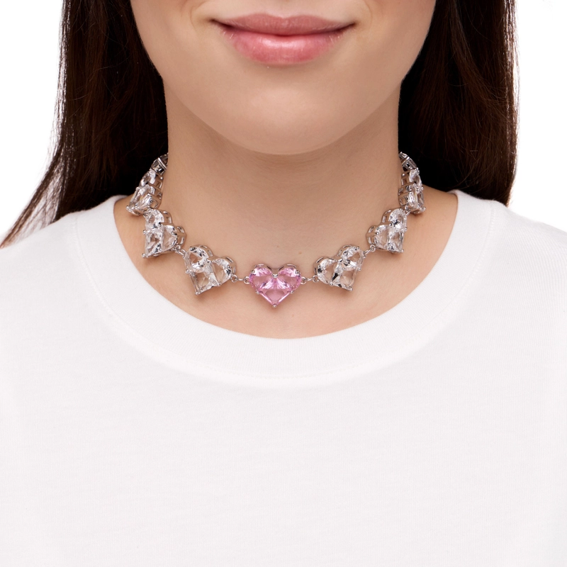 Колье Массивное Сердце на Цепочке – Серебро