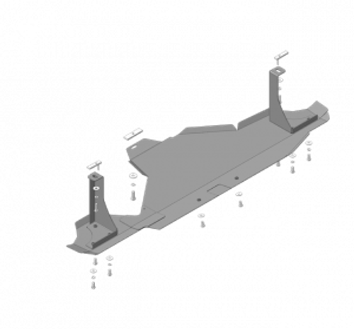 Защита заднего бампера (2 мм, сталь) для Renault Duster 2015-2020, Motodor.01735