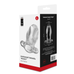 Анальная пробка с тоннелем Rocket прозрачная 8 см