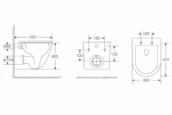 Унитаз ABBER Bequem AC1132TC подвесной белый, безободковый, смыв торнадо, с закрытым дном