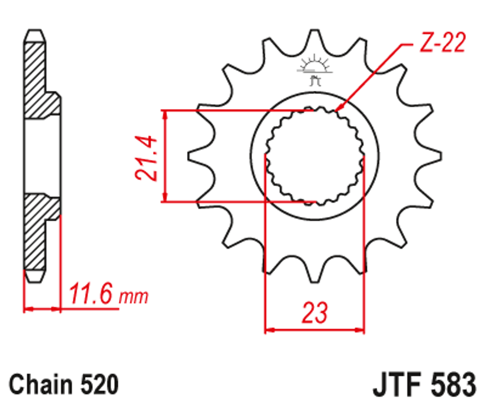 Звезда ведущая JTF583.14 JT