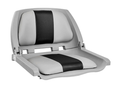 Кресло мягкое складное, обивка винил, цвет серый/угольный