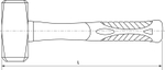 SLSHP8 Кувалда с фиберглассовой рукояткой, 8 кг.