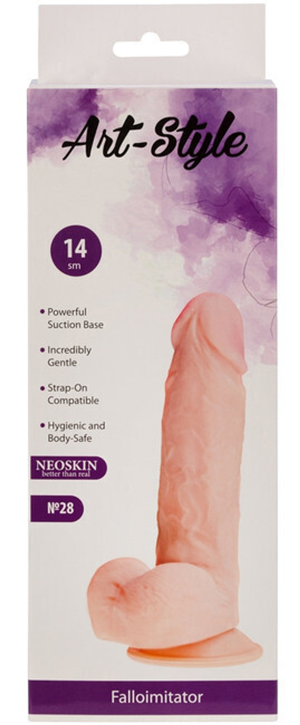 Реалистичный фаллоимитатор Art-Style Neoskin №28 , вторая кожа (19 см , телесный) (Цвет: телесный)