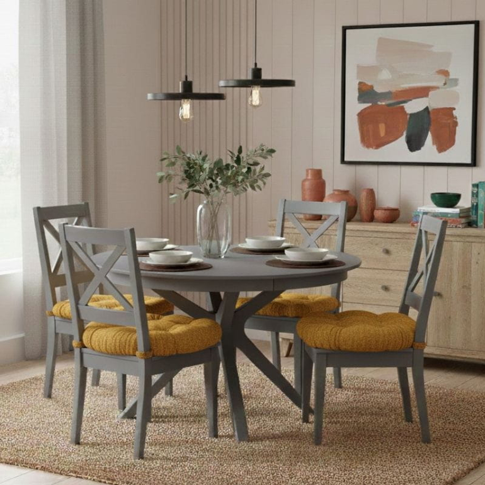 Обеденный стол Гермес 100(130)x100 (серый)