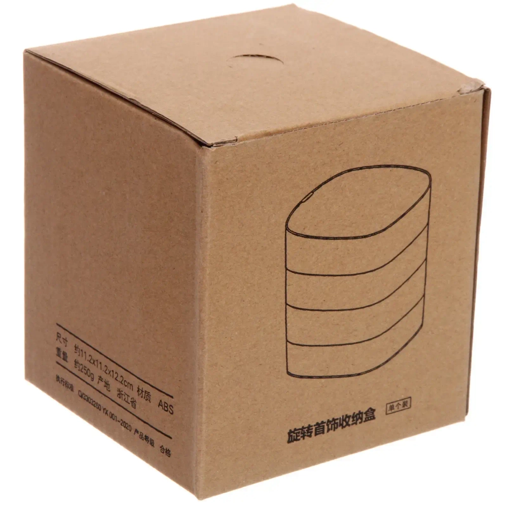 Органайзер для хранения с зеркалом «ПИОНТО», цвет пудровый, 12*11см (упаковка коробка)