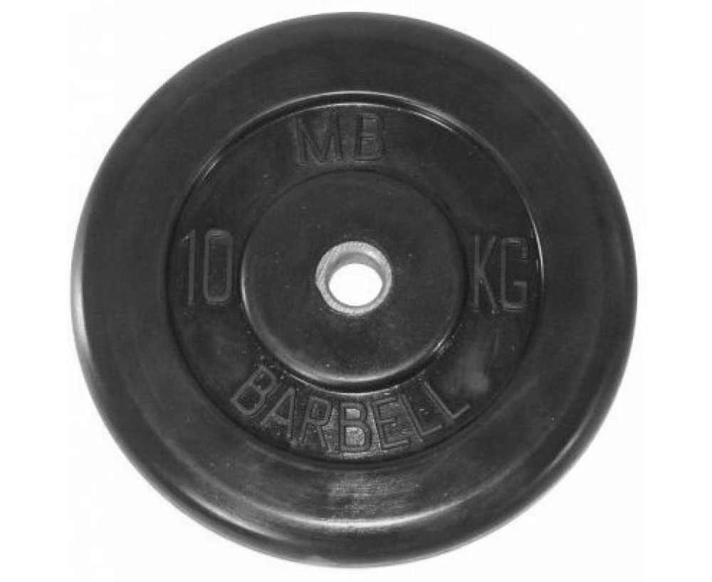 Диск обрезиненный BARBELL MB (металлическая втулка) 10 кг / диаметр 51 мм
